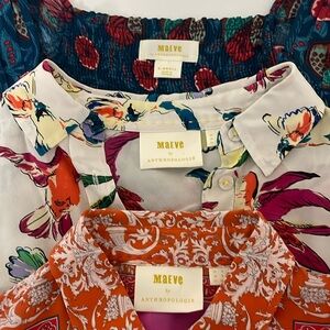 Lot of 3 Maeve by Anthropologie Tops. XS